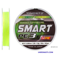 Шнур Favorite Smart PE 3x 150 м Цвет fl.yellow #1.2